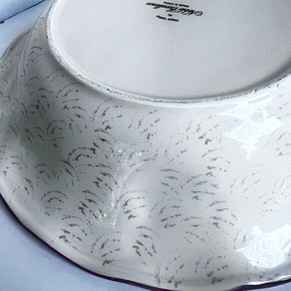 Noble Excellence Napa Valley Serving Bowl 13" Ceramic Fruit Motif Multicolor - Picture 12 of 12